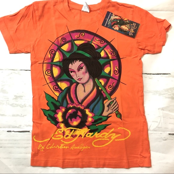 New ED Hardy Girl’s Short Sleeve Graphic T-Shirt - Picture 4 of 8